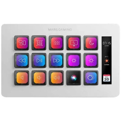 Streamdeck Mars Gaming Slim MSD-One Blanc