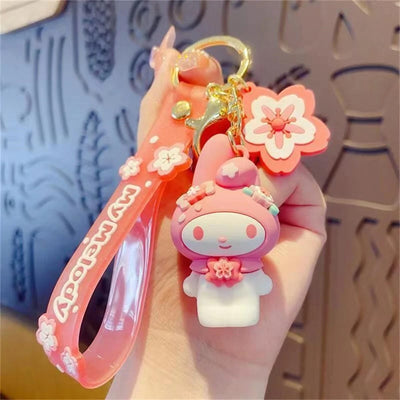 Porte-Clés Hello Kitty - My Melody en tenue rose image 0