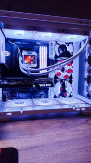 Grille ventilateur Naruto 120mm Itachi Uchiha PC custom anime blanc noir LED bleu