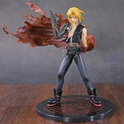 Figurine Edward Elric Fullmetal Alchemist 18 cm noir argent bras mécanique cape rouge