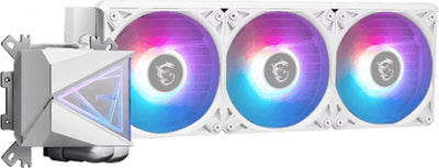 Système de refroidissement liquide AIO MSI MAG CORELIQUID I360 blanc à triple ventilateur RGB