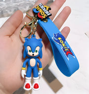 Porte-clés Sonic Hyper Blue Sonic avec bracelet silicone bleu Sonic X