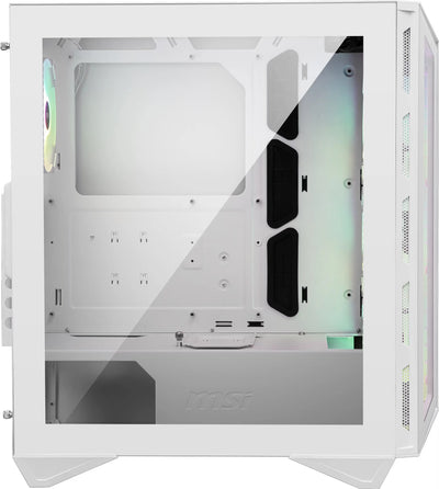 Boîtier PC MSI MPG GUNGNIR 110R Blanc avec panneau latéral transparent et RGB interne