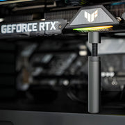 Support de carte graphique ram noir métal avec ressort et RGB illuminé