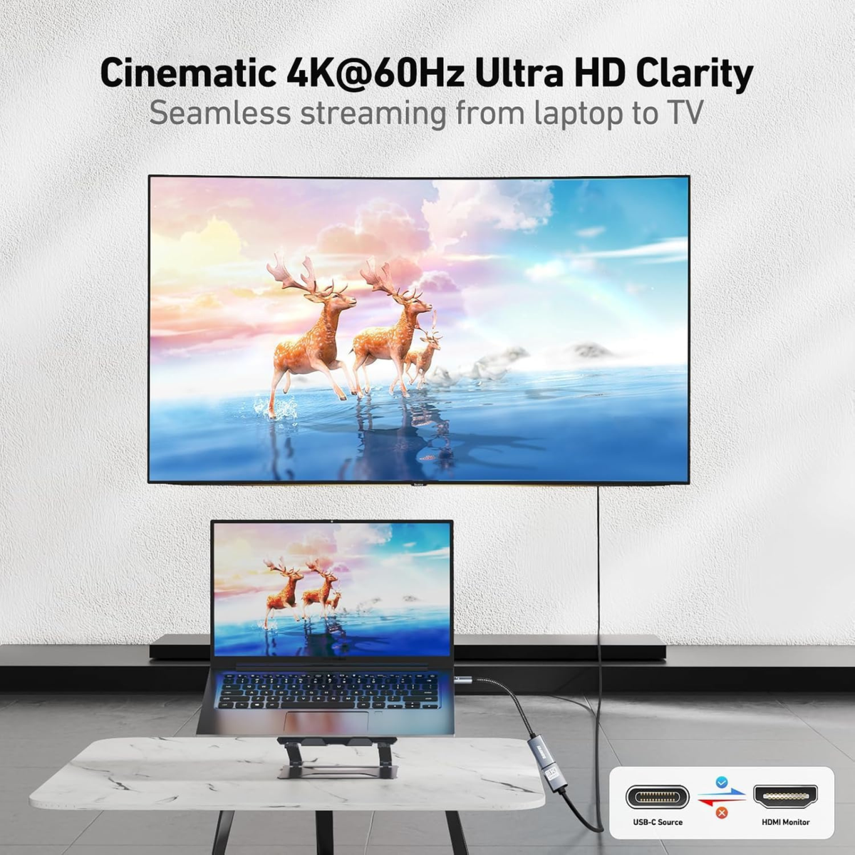 Adaptateur USB-C mâle vers HDMI femelle