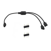 Coolmoon répartiteur ARGB 5V 3 broches noir avec adaptateurs