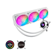 ASUS ROG Strix LC II 360 ARGB Blanc : refroidisseur liquide blanc 360mm aura sync arc-en-ciel