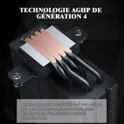 Ventirad Thermalright Assassin X120 EVO noir et cuivre avec 4 heatpipes anti-gravité AGHP gen4