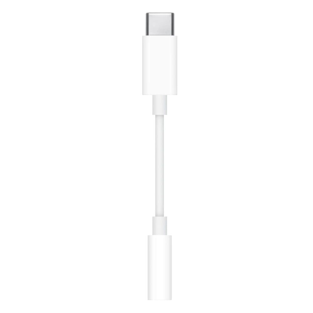 Adaptateur jack 3,5 mm vers USB-C blanc au design minimaliste