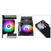 Ventilateur PC TL C12C-S blanc 120 mm avec RGB sur Thermalright black triple-tower