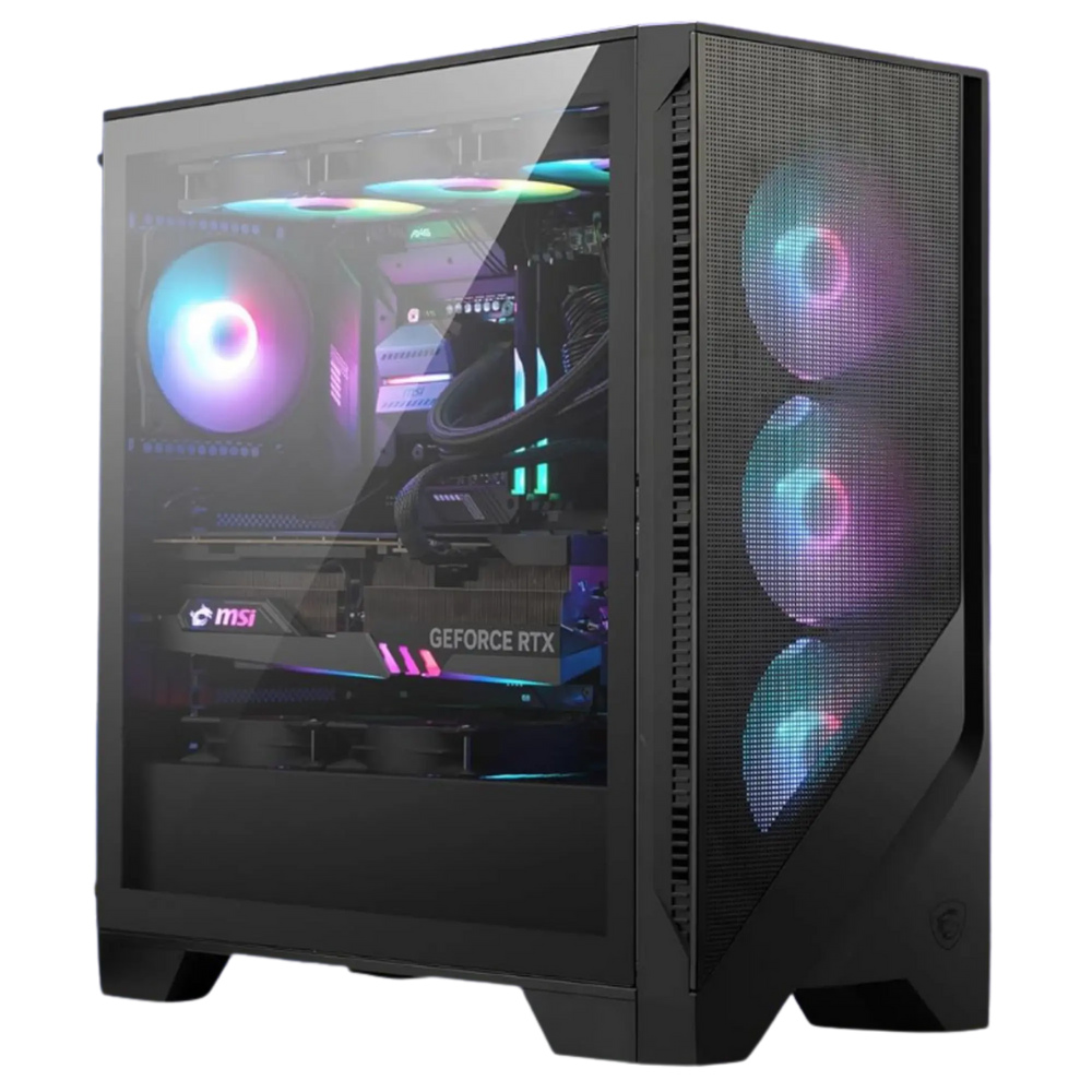 PC Gamer MSI MAG Forge 320R noir avec RTX 5070 Ti et Ryzen 7 5700X pour le 4K, monté à Orléans par Pixel 404