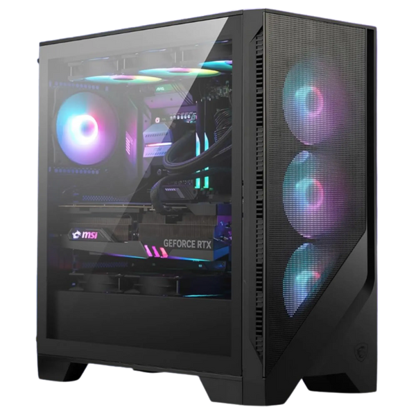 PC Gamer MSI MAG Forge 320R noir avec RTX 5070 Ti et Ryzen 7 5700X pour le 4K, monté à Orléans par Pixel 404