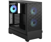 Boîtier PC Fractal Design Pop Air RGB noir à maille noire avec 3 ventilateurs bleus illuminés