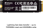 Disque SSD Verbatim Vi7000G 4To NVMe M.2 2280 noir et or