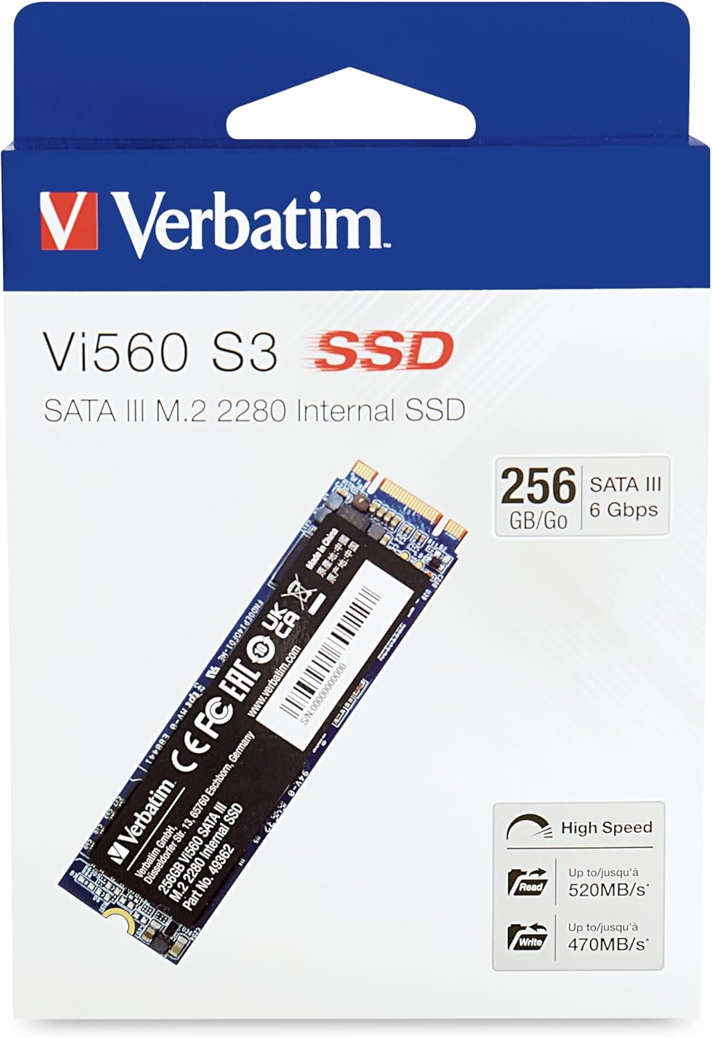 Disque SSD Verbatim Vi560 S3 256Go - S-ATA M.2  2280M/B s image 4