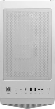Panneau avant mesh blanc MSI MPG GUNGNIR 110R BLANC avec bouton power et ports USB
