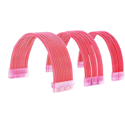 Câble rose multi-brins ATX/EPS/PCI-E avec connecteurs roses translucides