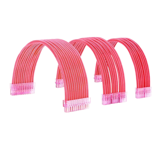 Kit de Rallonges cables alimentation rose PSU - ATX / EPS / PCI-E