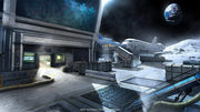 Navette blanche Call of Duty Infinite Warfare moonbase sur lune enneigée PS4
