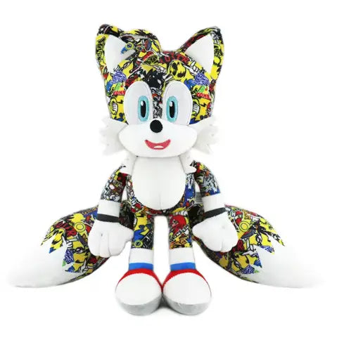 Peluche Tails Sonic the Hedgehog impression poly 25cm dos motif comics