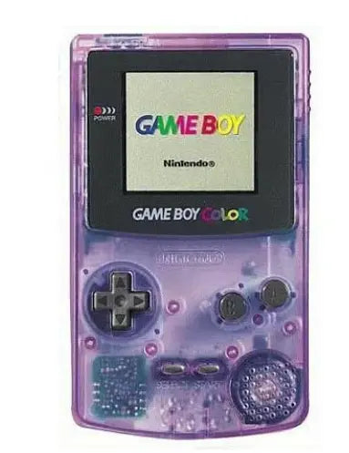 Console Game Boy Color violet transparent, écran noir Nintendo