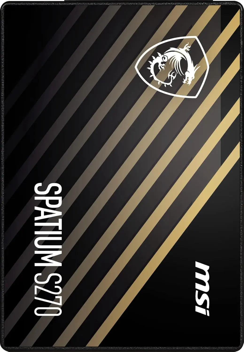 Disque SSD MSI SPATIUM S270 240 Go rayures noires et or dragon blanc