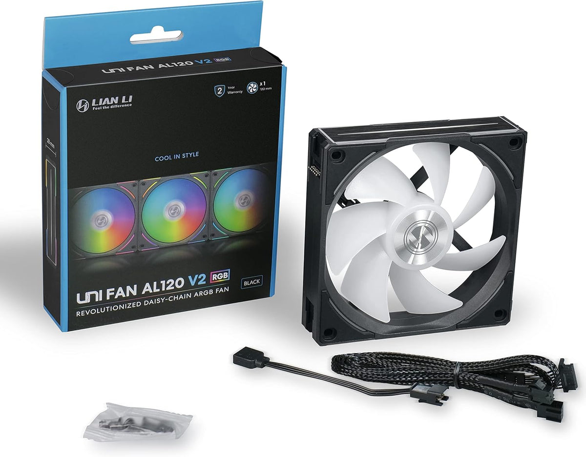 Lot de 3x Lian Li Uni Fan AL120 V2 RGB 12cm - NOIR image 8