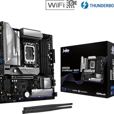 ASRock B860M LiveMixer WiFi — compatible avec Intel Core i3-12100 (4C/8T)