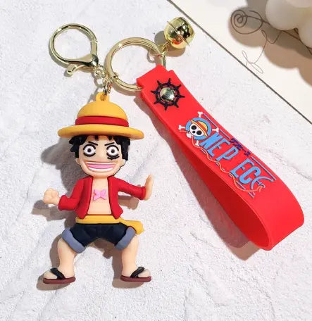 Porte clés One Piece - Luffy position Attaque — dans le même univers que Figurine Usopp One Piece debout