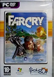 Boîtier Far Cry PC : homme dans leau avec fusil, île tropicale explosive