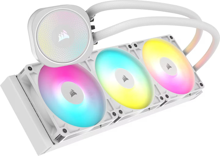 CORSAIR iCUE Link H150i RGB Liquid CPU Cooler - 360mm AIO - Blanc image 1