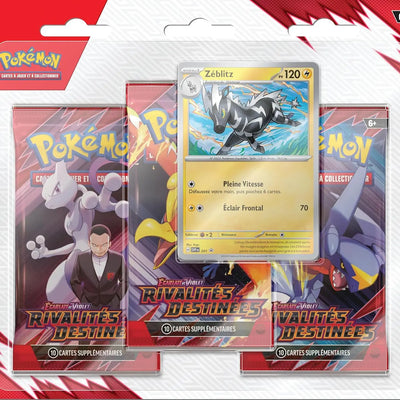 Pokemon - Tripack 3 Boosters - EV10 Ecarlate et Violet - Rivalités Destinées : Z