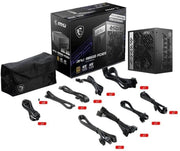 Alimentation MSI MPG A850G PCIE5 850W noir ATX avec sac et câbles