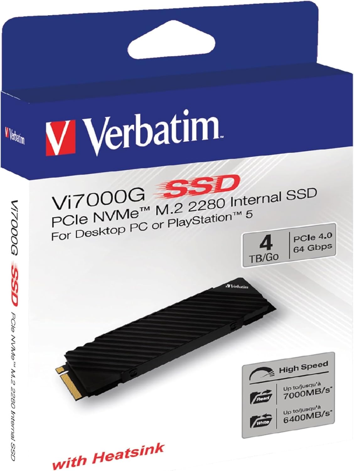 Disque SSD Verbatim Vi7000G 4To - NVMe M.2 Type 2280 image 5