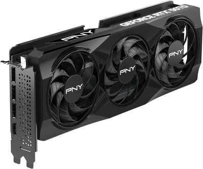 Carte graphique PNY GeForce RTX 5070 12GB OC noire à trois ventilateurs