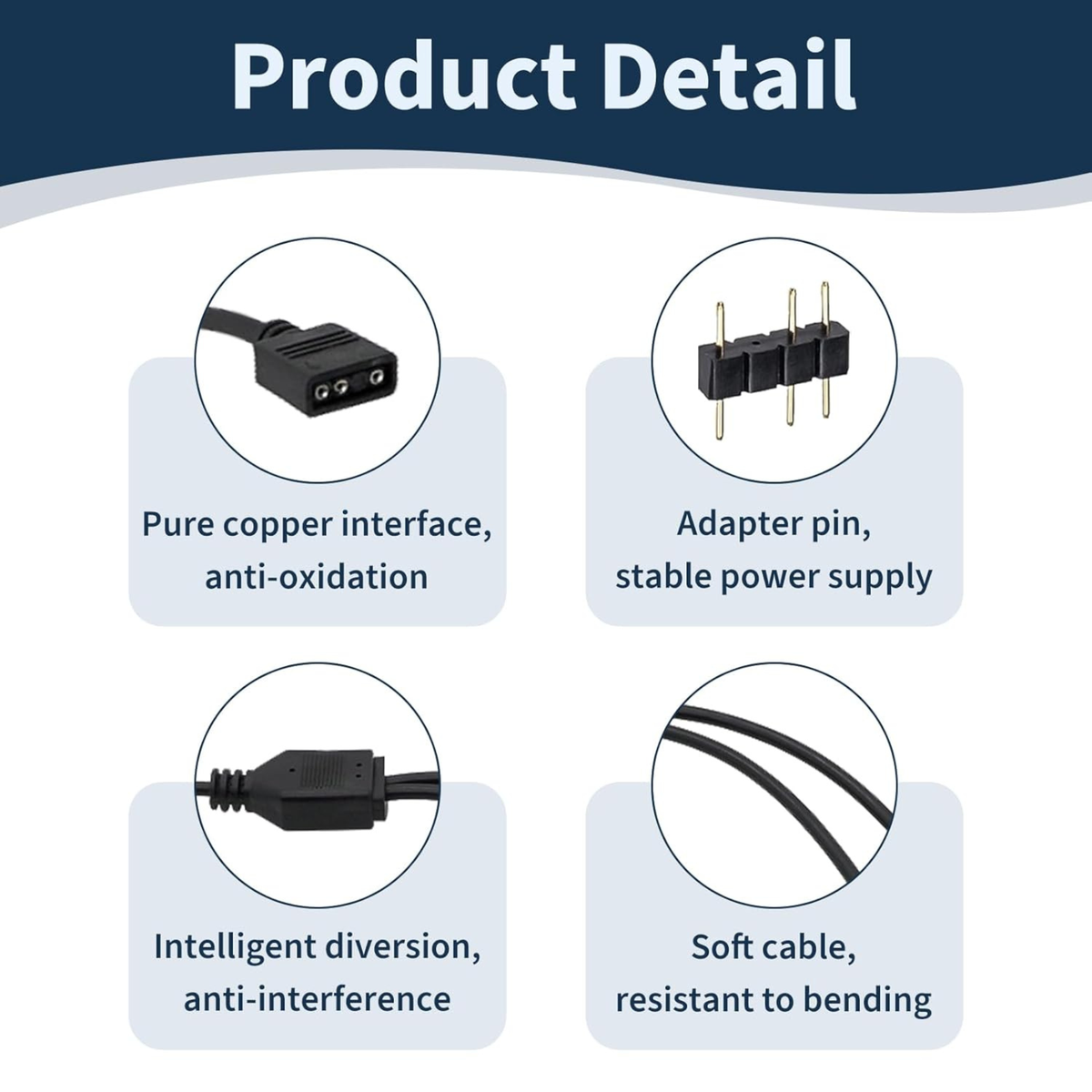 Coolmoon – Répartiteur de synchronisation ARGB 5V 3 broches
