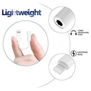 Adaptateur Lightning vers jack 3,5 mm blanc compact et léger