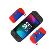 Housse rouge et bleu Mario pour Nintendo Switch 2 en silicone protecteur