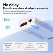 Adaptateur Wii vers HDMI blanc avec sortie audio 3,5 mm et HDMI
