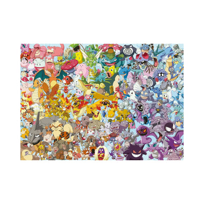 Puzzle Pokémon Challenge 1000 pièces : collage vibrant de centaines de Pokémon colorés