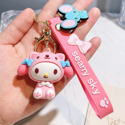 Porte clés My Melody Noeuds Bleus