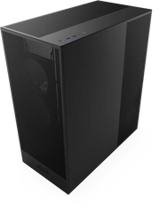 Boîtier PC NZXT H7 Flow RGB Noir 2024 mat noir avec panneau mesh et LED bleues