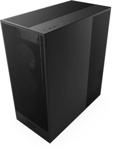 Boîtier PC NZXT H7 Flow RGB Noir 2024 mat noir avec panneau mesh et LED bleues