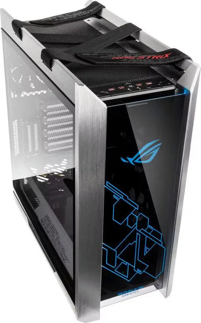 ASUS ROG Strix Helios RGB NOIR boîtier PC argenté verre noir RGB bleu