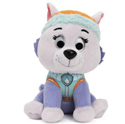Peluche Paw Patrol Everest 23 cm blanche et violette avec gilet turquoise orange