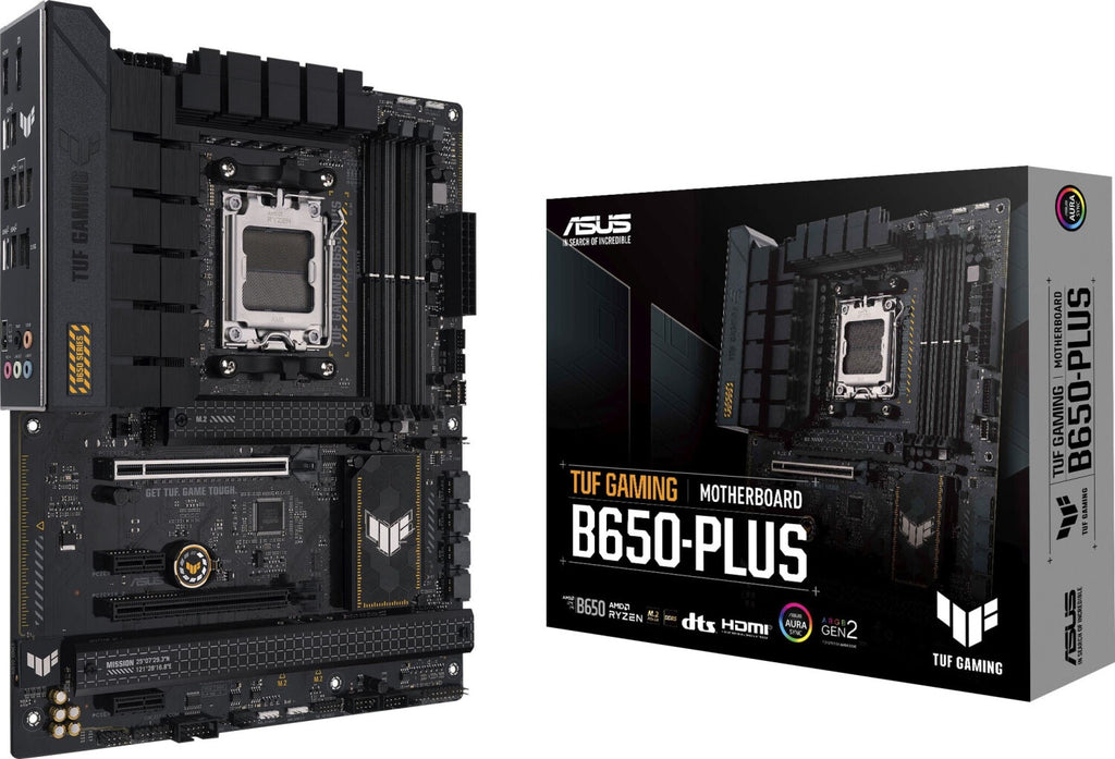 Carte mère Asus TUF Gaming B650-Plus noire mate AM5 ATX angulaire