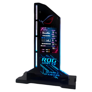 Support Carte Graphique avec Ecran LED - 5v 3Pin RGB - ASUS ROG - Noir