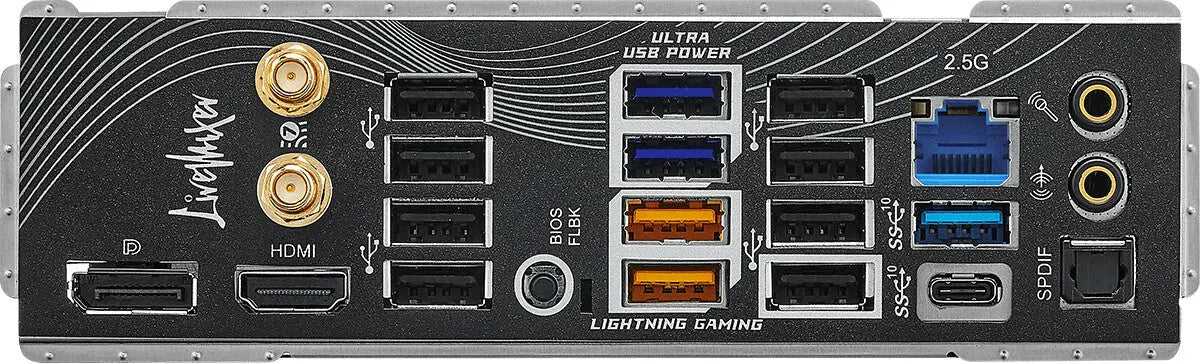 Carte mère noire ASRock B860 LiveMixer WiFi avec ports USB, HDMI et Ethernet 2.5G