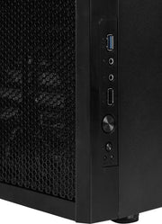 Boîtier PC Fractal Design Core 1000 USB 3.0 noir à panneau maillé hexagonal et ports verticaux