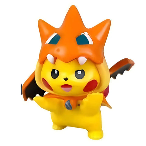Figurine Pokemon - Pikachu cosplay Méga-Dracaufeu — dans le même univers que Pokéball Dracaufeu